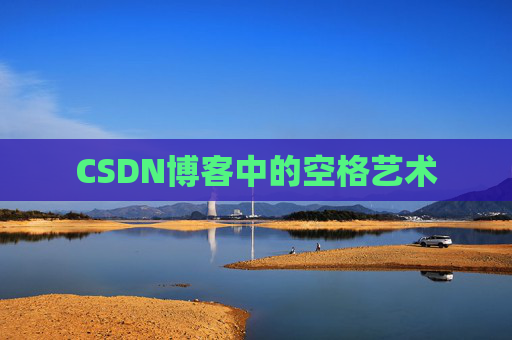 CSDN博客中的空格艺术